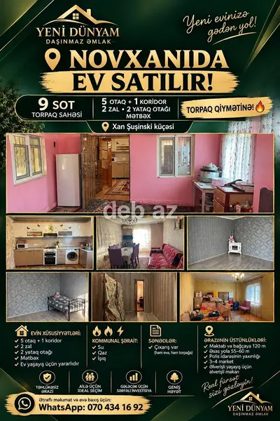 5 otaqlı, 130 kv. m, Kredit yoxdur, Orta təmir — kiçik şəkil 1