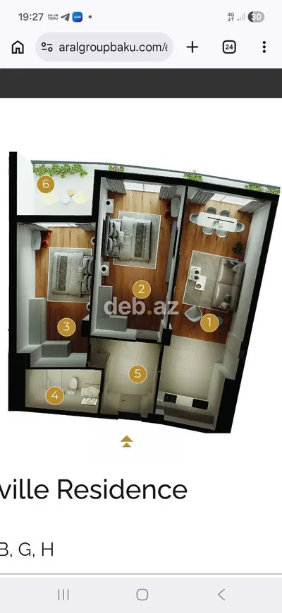 Bakıda, Greenville Residence-də şirkət qiymətindən ÇOX UCUZ! 110 kv.m 3 otaqlı mənzil satılır — Biləcəriyə panoramalı (Sahibindən) — kiçik şəkil 1