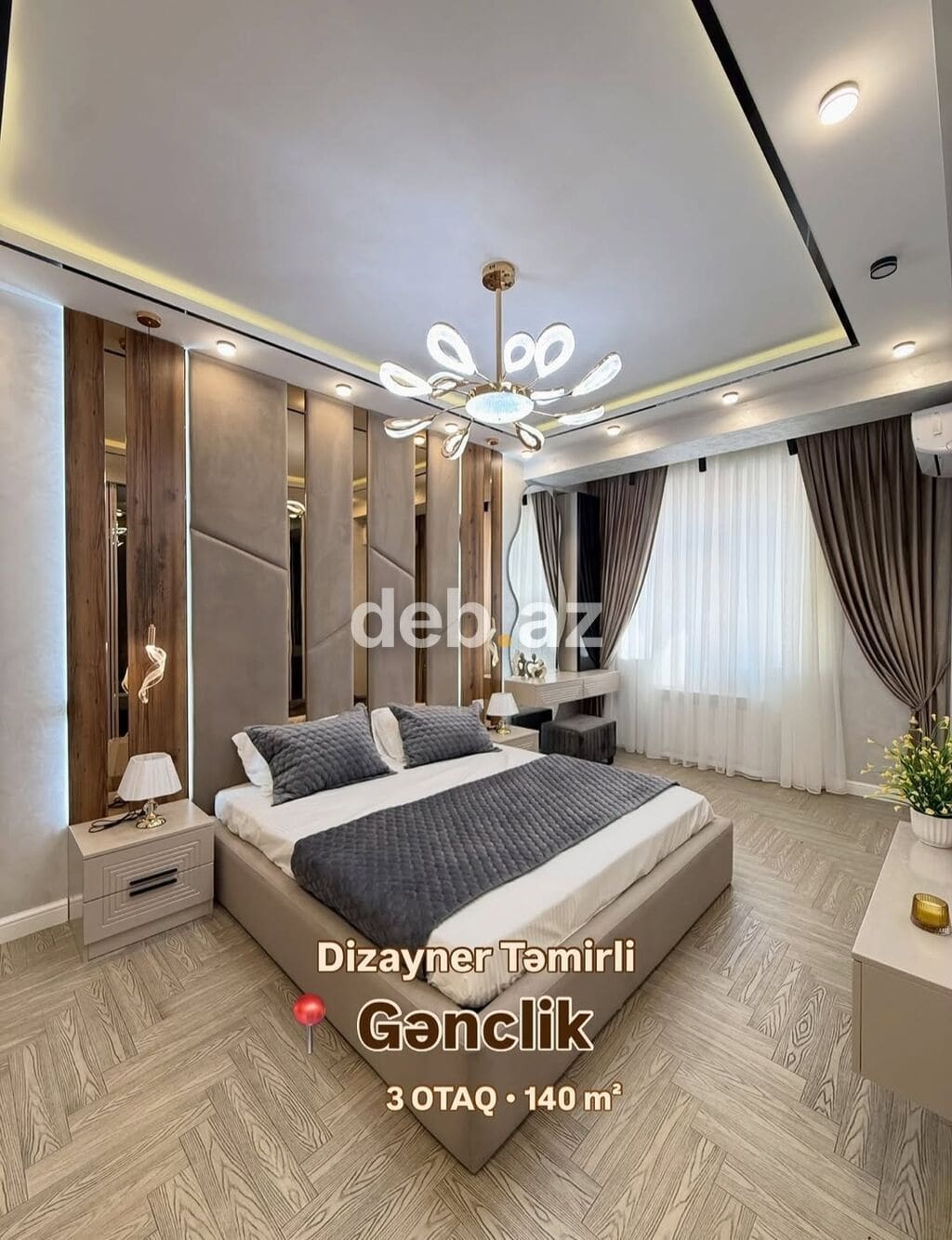 3 otaqlı, Yeni tikili, m. Gənclik, 140 kv. m — şəkil 1