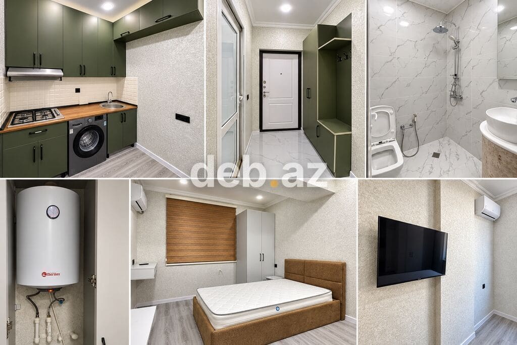 Xırdalanda AAAF Parkda 1 Otaqlı Tam Əşyalı Təzə Təmirli Mənzil Satılır – 29.4 m² — Abşeron