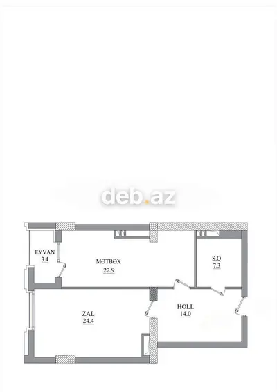 Yasamal, 2 otaqlı, Yeni tikili, m. Nizami, 72 kv. m — kiçik şəkil 4