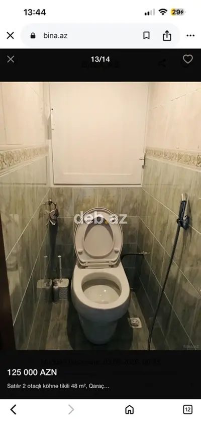 Bakı, Qaraçuxur qəs., 2 otaqlı, Köhnə tikili, 48 kv. m — kiçik şəkil 14