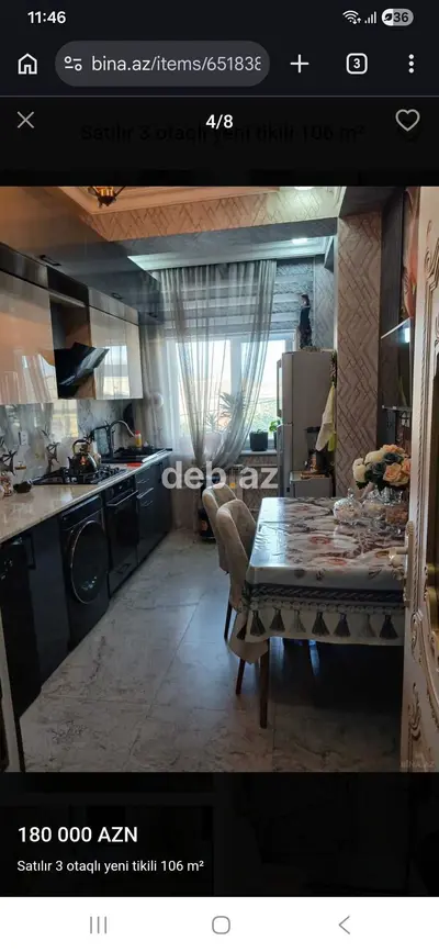 3 otaqlı, Yeni tikili, 106 kv. m — kiçik şəkil 4