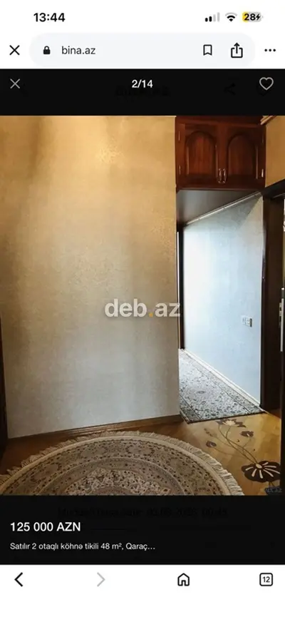Bakı, Qaraçuxur qəs., 2 otaqlı, Köhnə tikili, 48 kv. m — kiçik şəkil 2
