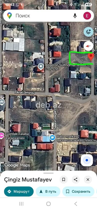 Güzdəkdə Tikinti Təyinatlı 10 Sot Kupçalı Torpaq — kiçik şəkil 3