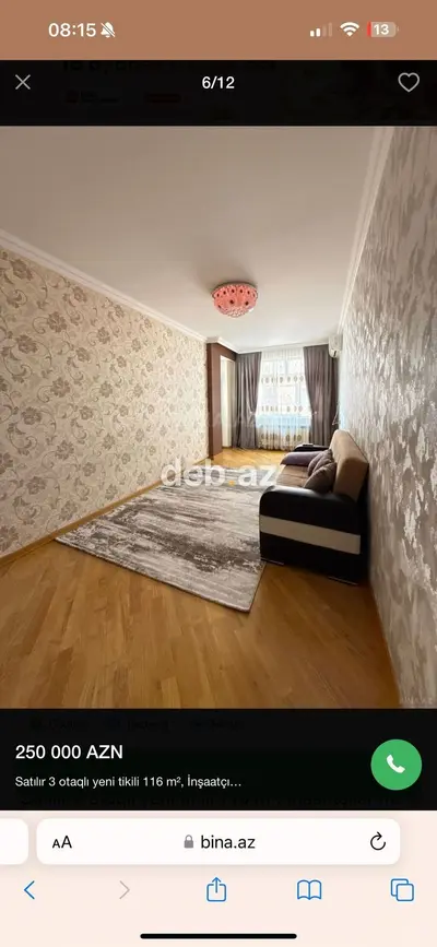 3 otaqlı, Yeni tikili, m. İnşaatçılar, 116 kv. m — kiçik şəkil 7