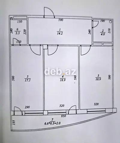 Yasamal, 2 otaqlı, Yeni tikili, m. 20 Yanvar, 84 kv. m — kiçik şəkil 1