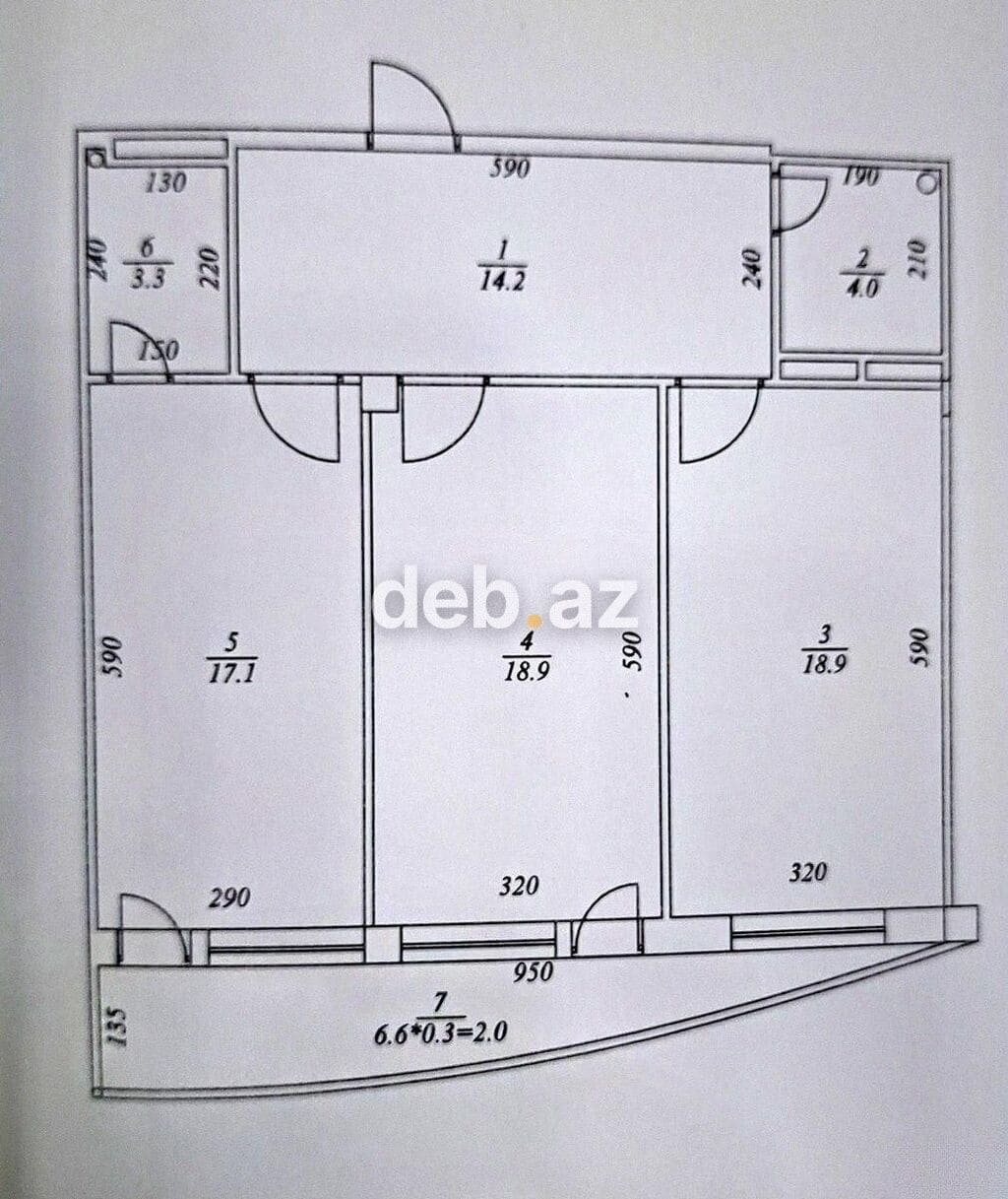 Yasamal, 2 otaqlı, Yeni tikili, m. 20 Yanvar, 84 kv. m — şəkil 1