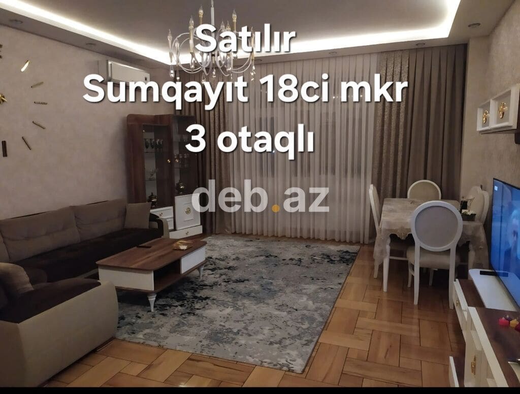 Sumqayıt, 3 otaqlı, Köhnə tikili, 98 kv. m — şəkil 1