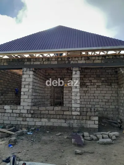 1 mərtəbəli yarıtikili fərdi ev karkası - Material: təbii daş/kərpic — kiçik şəkil 2