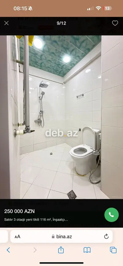 3 otaqlı, Yeni tikili, m. İnşaatçılar, 116 kv. m — kiçik şəkil 8