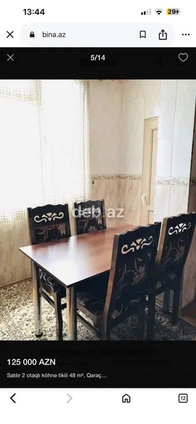 Bakı, Qaraçuxur qəs., 2 otaqlı, Köhnə tikili, 48 kv. m — kiçik şəkil 5