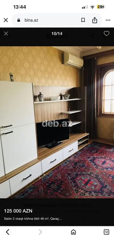 Bakı, Qaraçuxur qəs., 2 otaqlı, Köhnə tikili, 48 kv. m — kiçik şəkil 9