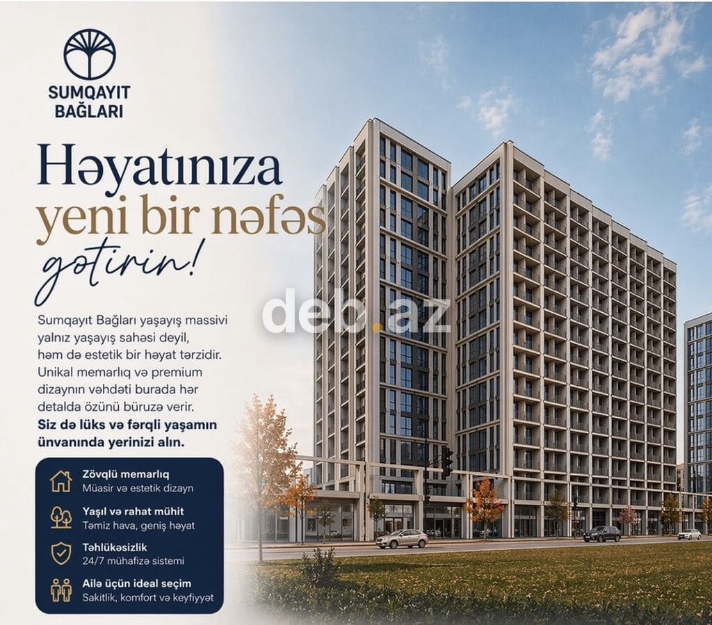 2 otaqlı, Yeni tikili, 57 kv. m — şəkil 1