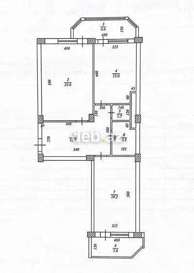 2 otaqlı, Yeni tikili, m. 8 Noyabr, 90 kv. m — kiçik şəkil 15