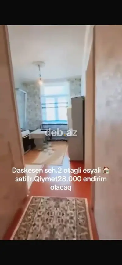 Daşkəsən şəhərində, tam əşyalı 2 otaqlı mənzil satılır — kiçik şəkil 9