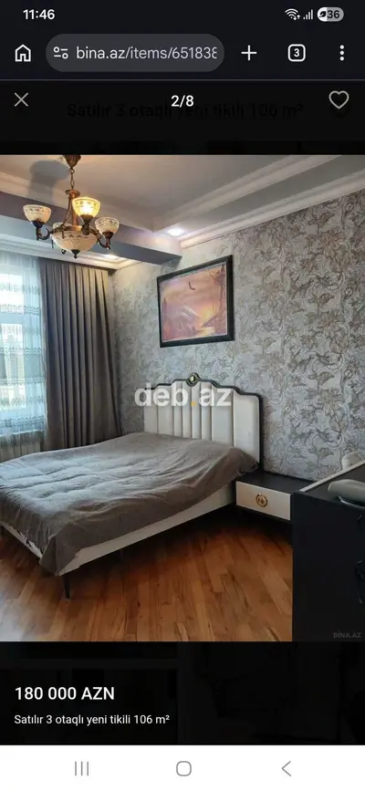 3 otaqlı, Yeni tikili, 106 kv. m — kiçik şəkil 2