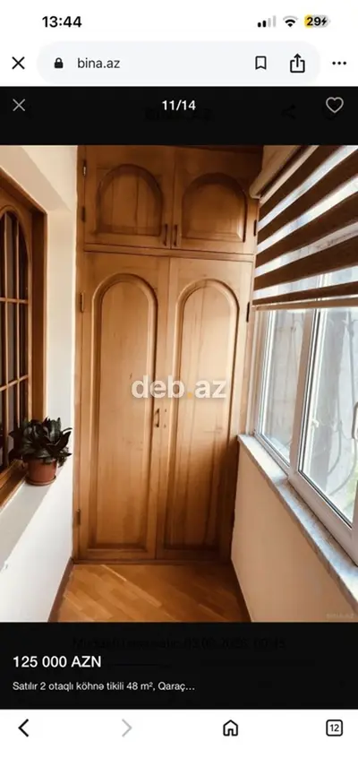 Bakı, Qaraçuxur qəs., 2 otaqlı, Köhnə tikili, 48 kv. m — kiçik şəkil 12
