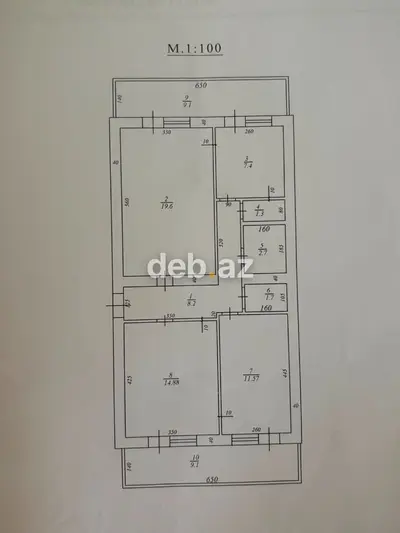 Bakı, 3 otaqlı, Köhnə tikili, m. Əhmədli, 85 kv. m — kiçik şəkil 15
