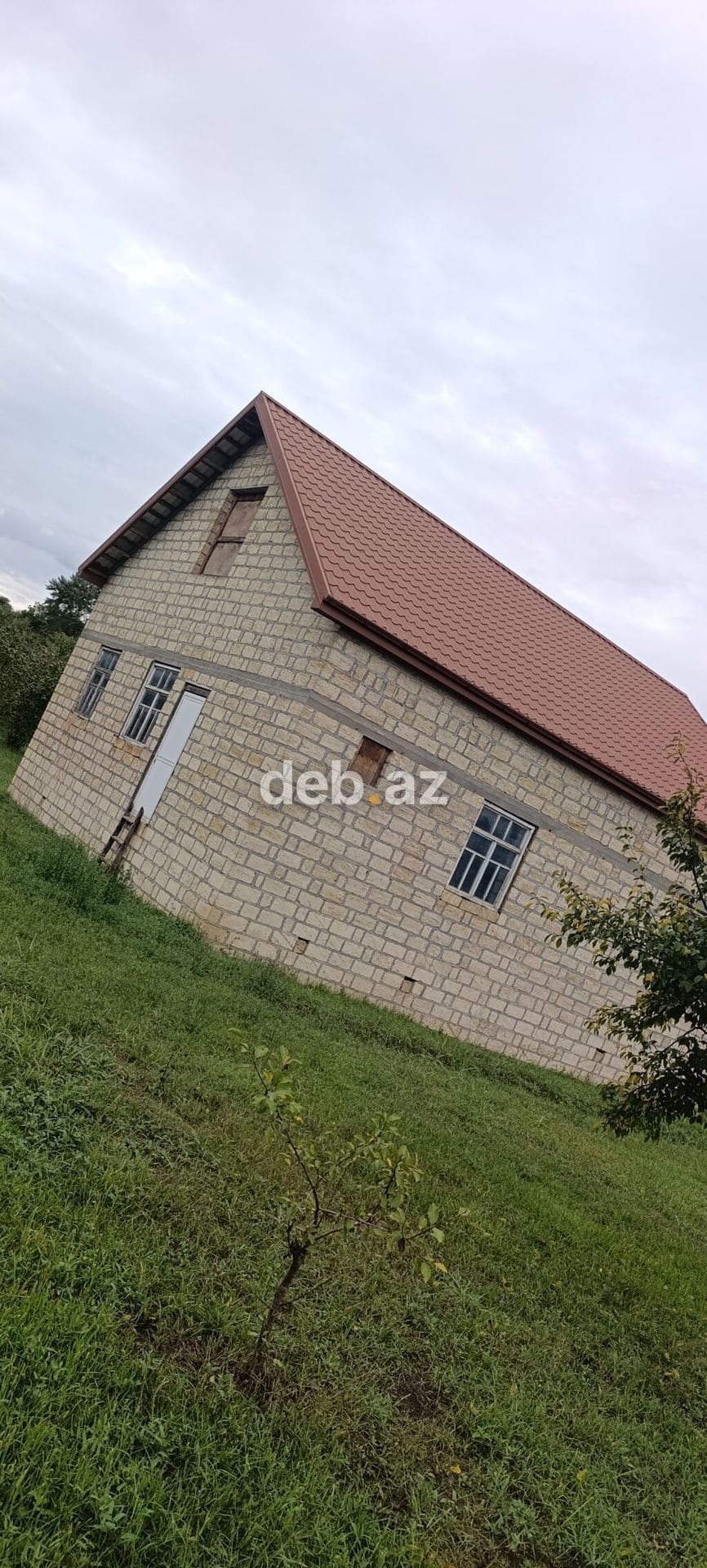 Daş divarlı kənd evi – geniş həyətyanı sahə ilə Qaz işg su. 15 sot — şəkil 1