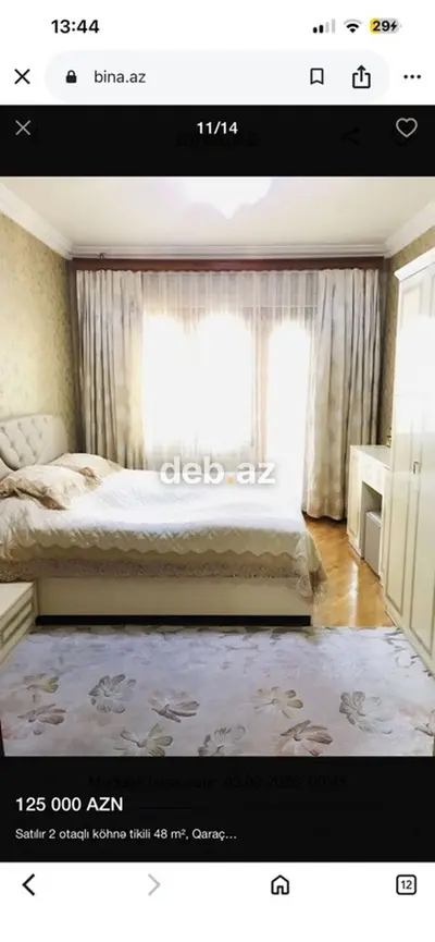 Bakı, Qaraçuxur qəs., 2 otaqlı, Köhnə tikili, 48 kv. m — kiçik şəkil 11