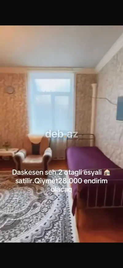 Daşkəsən şəhərində, tam əşyalı 2 otaqlı mənzil satılır — kiçik şəkil 11