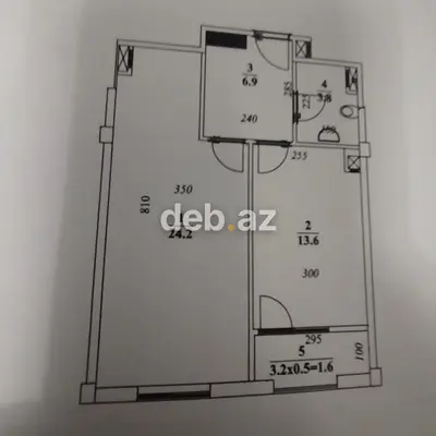 2 otaqlı, Yeni tikili, 54 kv. m — kiçik şəkil 2