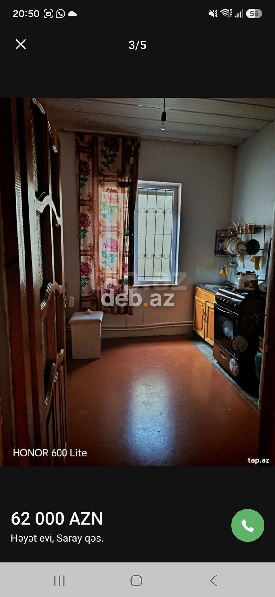 Həyət evi – Saray qəs. - Qiymət: 62 000 AZN (şəkildə göstərilib) — şəkil 1