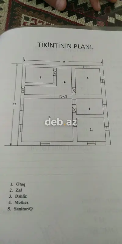 Türkan qəs. 3 otaqlı, 120 kv. m, Kredit yoxdur, Orta təmir — kiçik şəkil 10