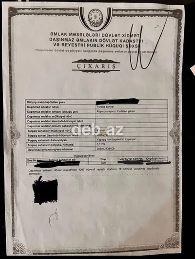 Xırdalanda yaşayış təyinatlı torpaq sahəsi Tecili Satilir deyer — kiçik şəkil 4
