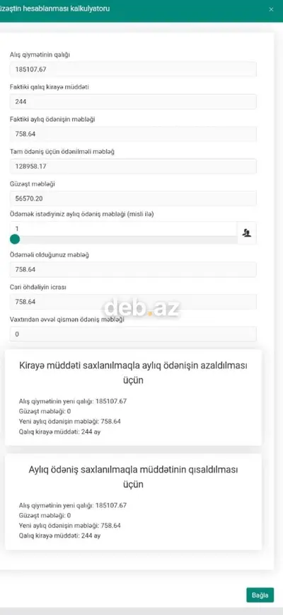 3 otaq studiya 103 kv (çıxarışda 83.30) normal təmirli17 bərtəbəli — kiçik şəkil 11