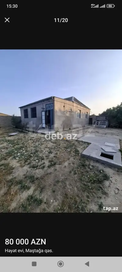 Maştağa qəsəbəsində 8sotun içinde həyət evi və torpaq sahəsi. - Ümumi — kiçik şəkil 2