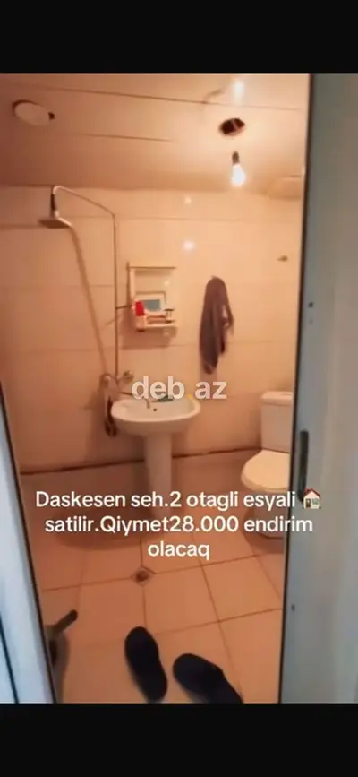 Daşkəsən şəhərində, tam əşyalı 2 otaqlı mənzil satılır — kiçik şəkil 8