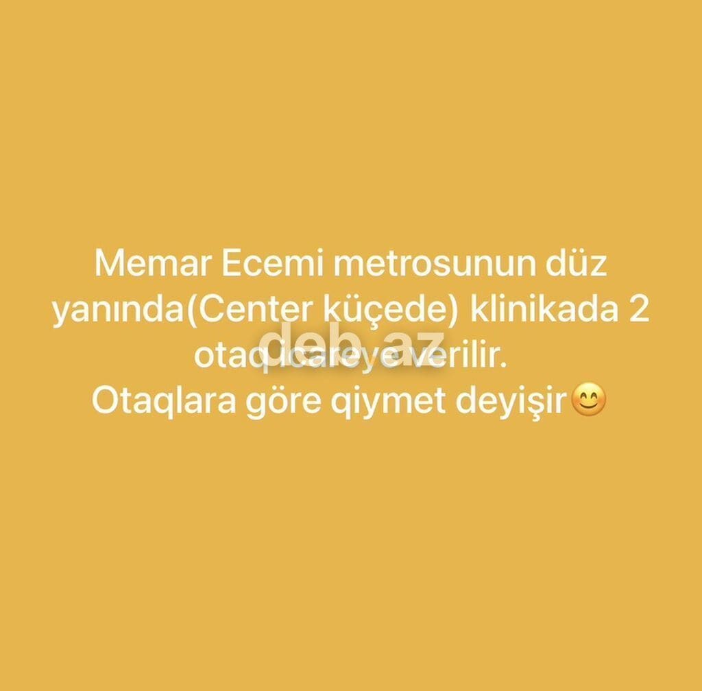 Memar Əcəmi metrosunun düz yanında (Center küçədə) yerləşən klinikada — Bakı