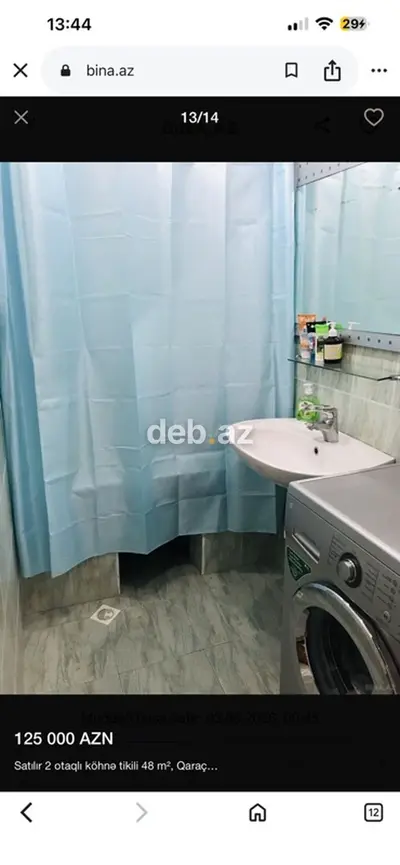 Bakı, Qaraçuxur qəs., 2 otaqlı, Köhnə tikili, 48 kv. m — kiçik şəkil 13