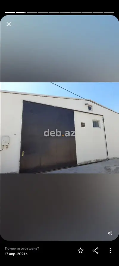 Anbar/Werkshop sahəsi - Geniş metal qapılı, yük maşınının girişinə — kiçik şəkil 1