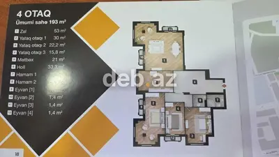 4 otaqlı, Yeni tikili, m. Sahil, 176 kv. m — kiçik şəkil 3