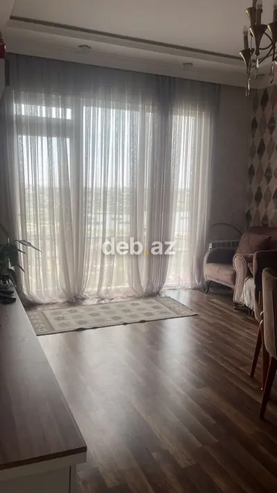 4otaqlı mənzil – geniş qonaq otağı, yataq otağı və uşaq/iş otağı — kiçik şəkil 1