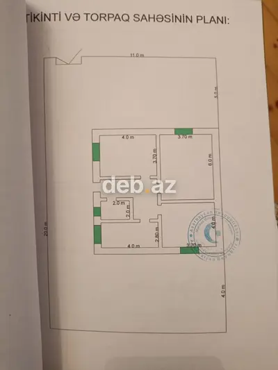 Maştağada (İlqar Həsənov küç.) 186 №-li marşrut yoluna yaxın! 8 daş kürsülü, kombili 3 otaqlı həyət evi satılır — Su quyusu və padvallı! — kiçik şəkil 5