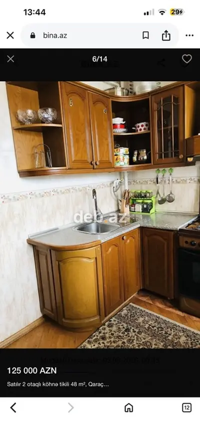 Bakı, Qaraçuxur qəs., 2 otaqlı, Köhnə tikili, 48 kv. m — kiçik şəkil 6
